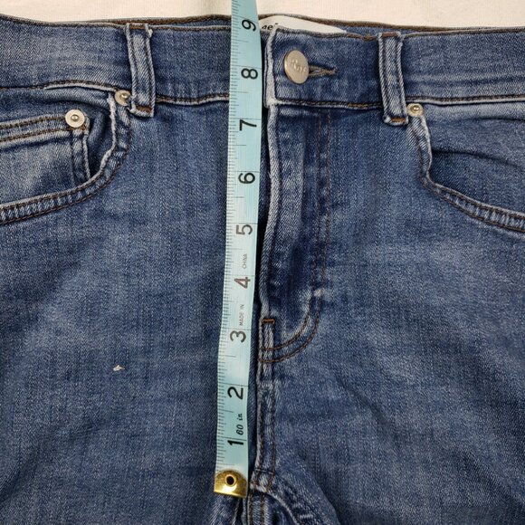 Reformation Jeans Medium Wash Blue Jeans Size 25 Stretch Denim Tapered Leg - Picture 13 of 14